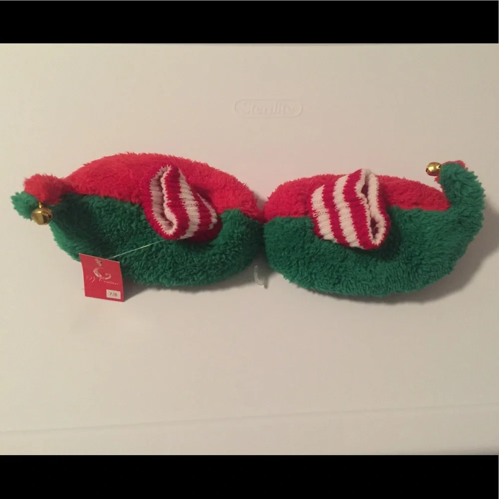 COPY - PJ Couture 7/8 kids christmas slippers elf